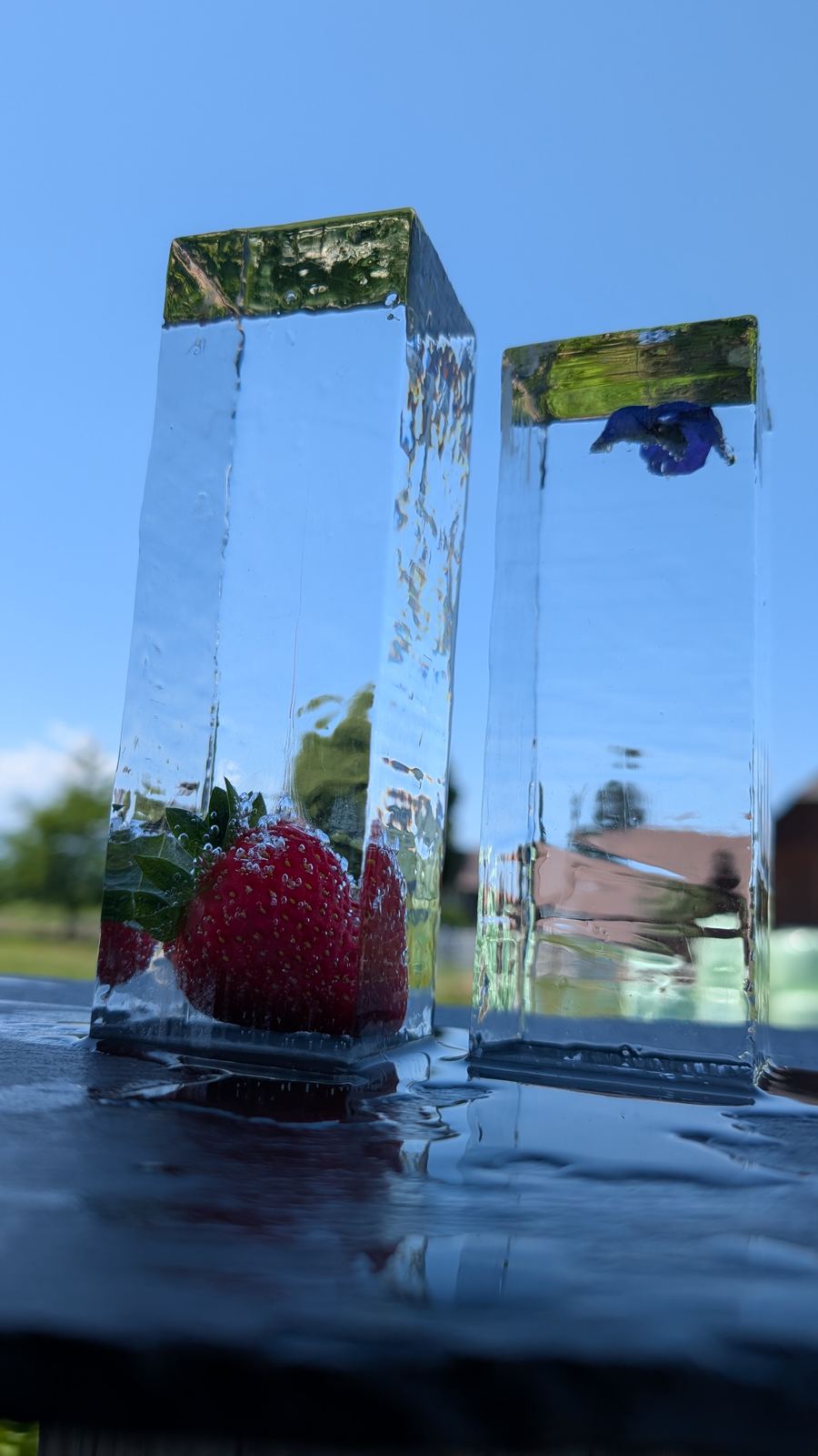 Eisstangen im Sonnenlicht